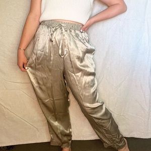 100% Silk Sage Green Lounge Pants 🌿